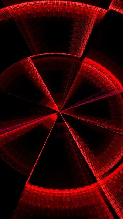 Radial Fractal Wheel in Red HD Phone Wallpaper