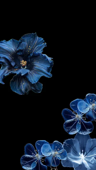 Wall paper black and blue