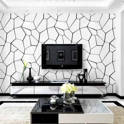 Living Room Wallpaper Black Black And White Wallpaper Striped