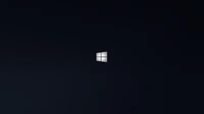 Small White Windows Mark on Navy Black HD Wallpaper
