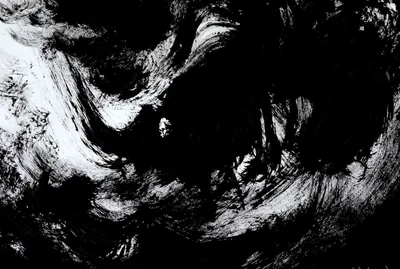High Contrast White Ink Cloud HD Wallpaper