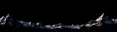 Moonlit Mountain Ridge Ultrawide HD Wallpaper