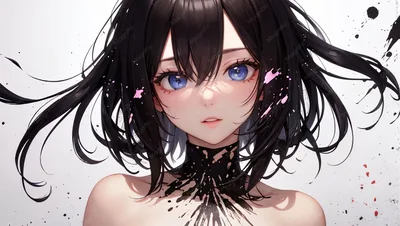 HD Anime Black Drawing Background
