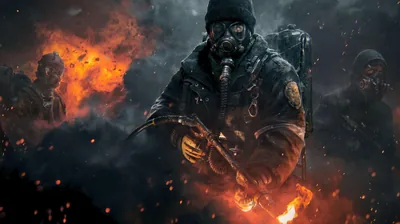 Soldier in Smoke and Fire HD Wallpaper