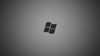Grey Windows Flag on a Soft Gradient HD Wallpaper