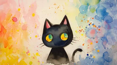 Chococat HD Wallpaper Colorful Sanrio Black Desktop Background