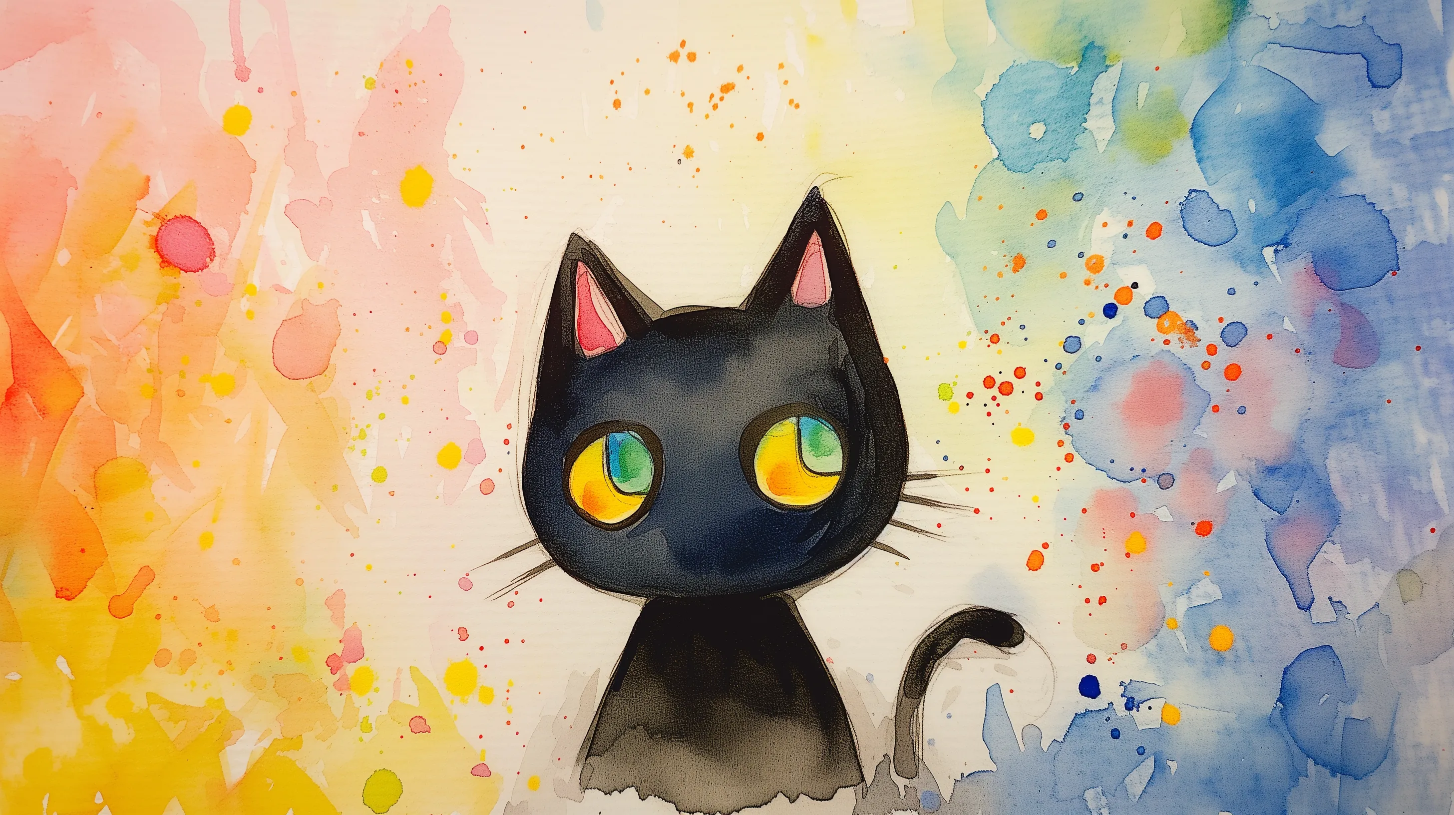 Chococat HD Wallpaper Colorful Sanrio Black Desktop Background