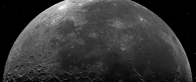 Moon Surface Close-Up in Monochrome HD Wallpaper