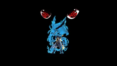 Blue Susanoo Under Two Red Eyes HD Wallpaper