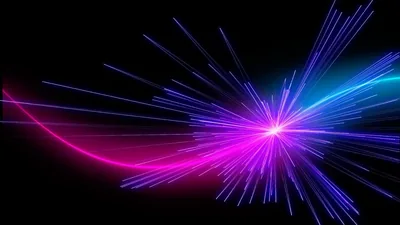 Neon Fibre Optic Burst HD Wallpaper