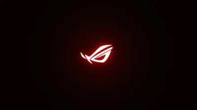 Red ROG Eye Glowing on Black HD Wallpaper