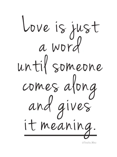 The Word Love Black And White