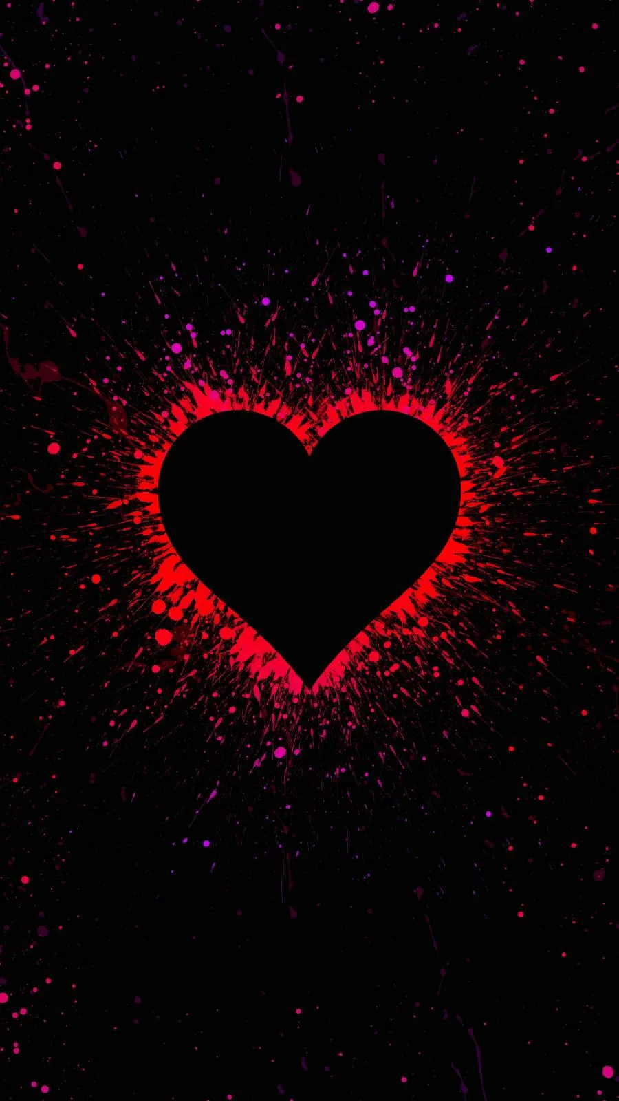 Black Heart Iphone Stock Wallpaper