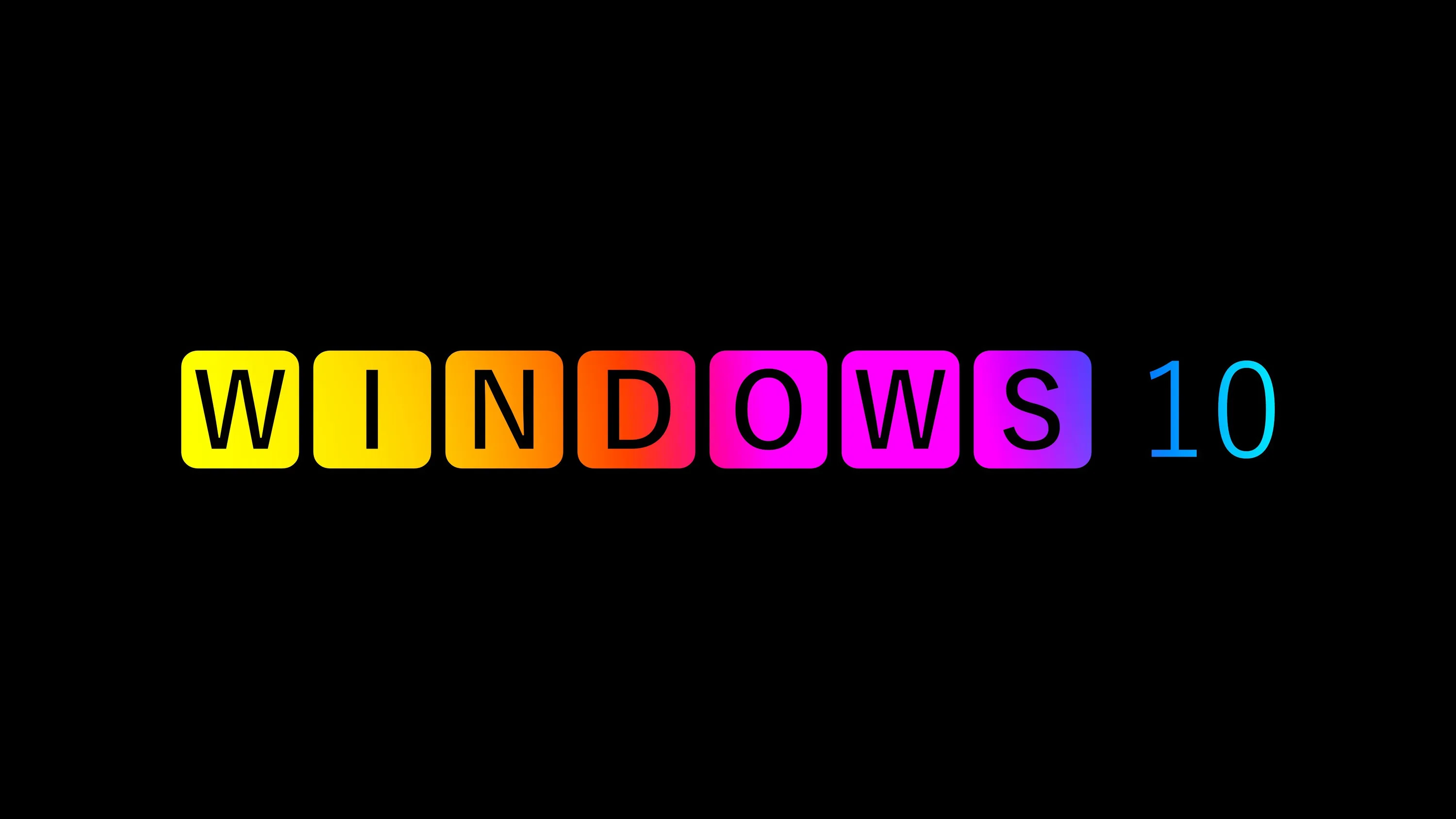 Colorful Windows 10 Logo In Black Background 4K HD Windows 10 Wallpapers