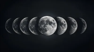 The Moon Phase 4K Space Wallpaper, HD Artist 4K Wallpapers, Images and Background Wal