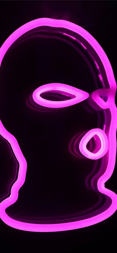 black and pink mask iPhone Wallpapers