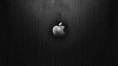 Apple Logo on Dark Carbon HD Wallpaper