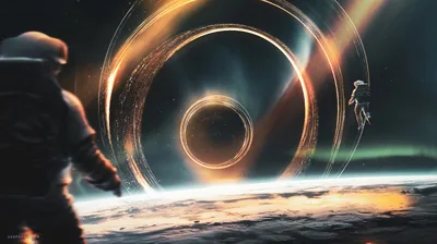 Space Black Hole Astronaut 4K Wallpaper 4K PC