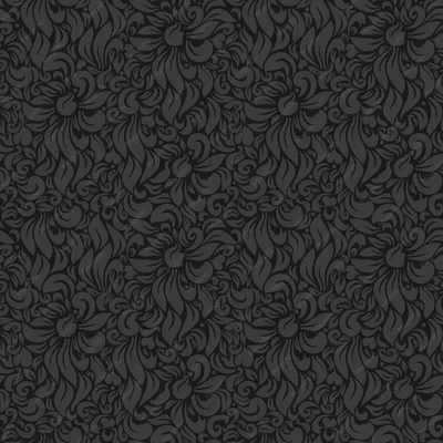Black Floral Print Background