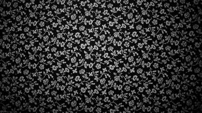 Ditsy White Flowers on Black HD Wallpaper