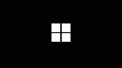 White Windows 11 Logo on Black HD Wallpaper