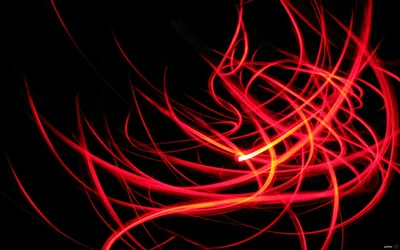Curling Red Light Trails HD Wallpaper