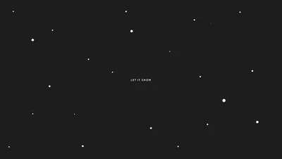 Scattered Snowfall with Let It Snow HD Wallpaper
