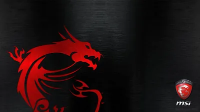 MSI Red Dragon on Brushed Metal HD Wallpaper