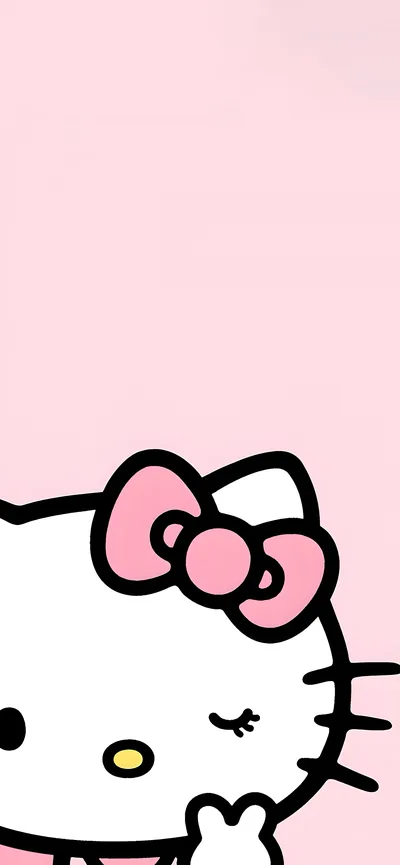 Adorable Pink Hello Kitty Wallpaper for Every Room