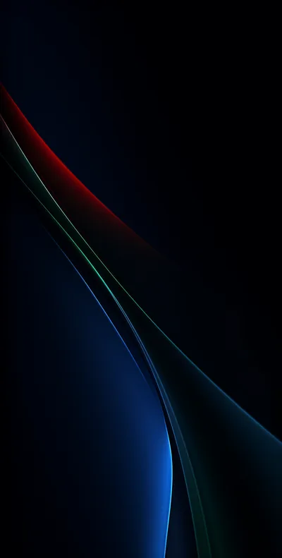 Thin Red and Blue Arcs in Darkness HD Phone Wallpaper