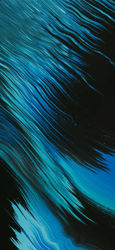 Blue Feathered Paint Strokes HD Phone Wallpaper