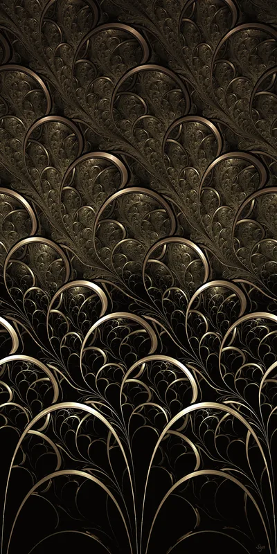 Wallpaper Black and White Floral Textile, Background Free Image
