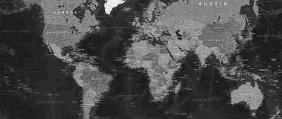 Black World Map Wallpaper