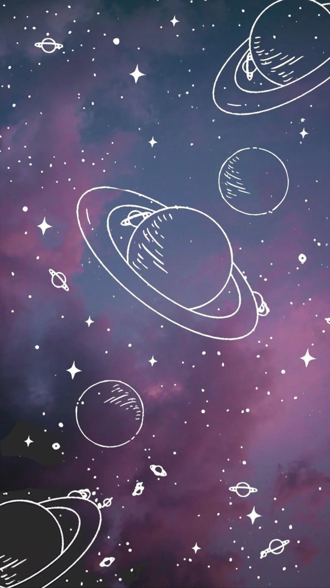 Aesthetic Black Galaxy Wallpaper and Background