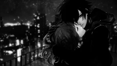 Black and White Anime Couple Wallpapers Black and White