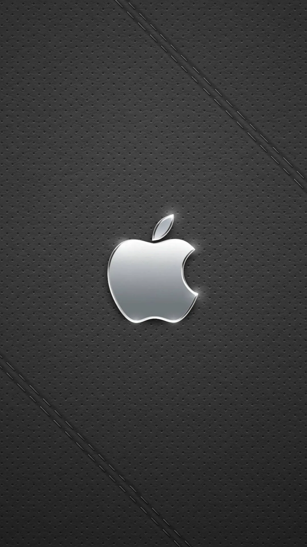 Black IPhone Silver Apple Logo Wallpaper