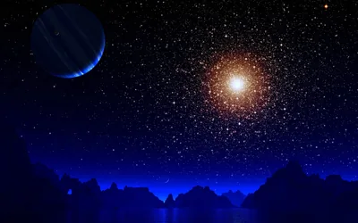 Blue Night Moon Stars Earth 4k Wallpaper, HD Digital Universe Wallpapers