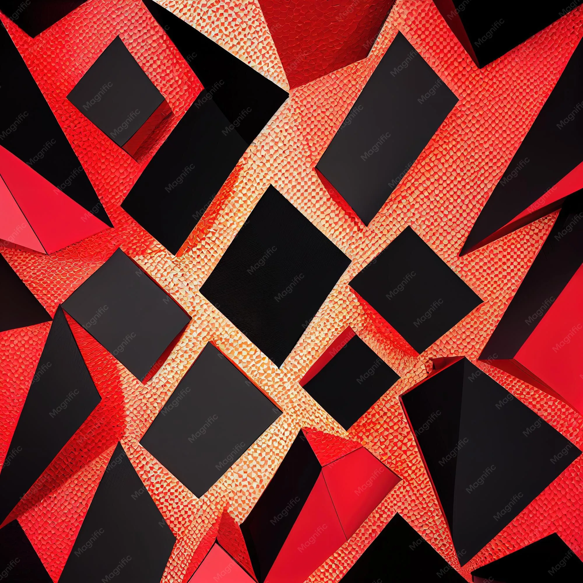 HD Red Black Geometric Background