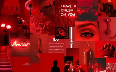 red collage