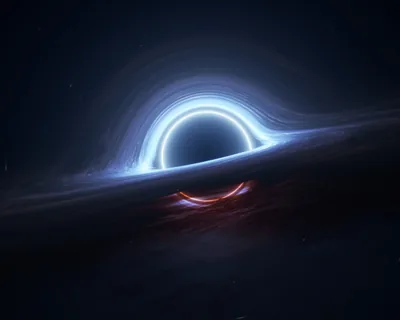 Black Hole with Glowing Accretion Disk HD Wallpaper