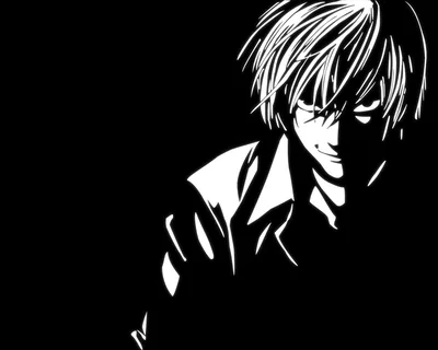 Light Yagami on Pure Black HD Wallpaper