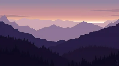 Purple Mountain Layers at Sunset HD Wallpaper