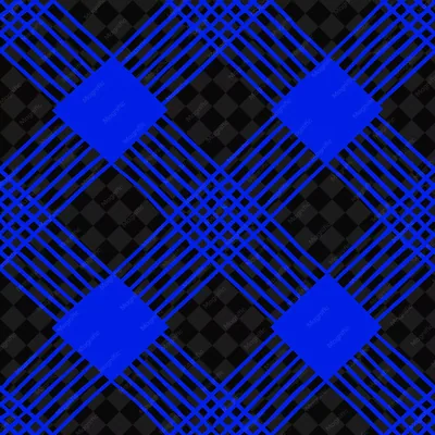 Blue geometric pattern on a black background