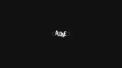 Alone in Small Block Capitals HD Wallpaper