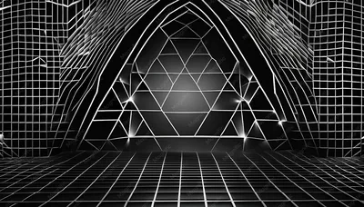 Dark Geometric Wallpaper Black Full HD Wallpaper