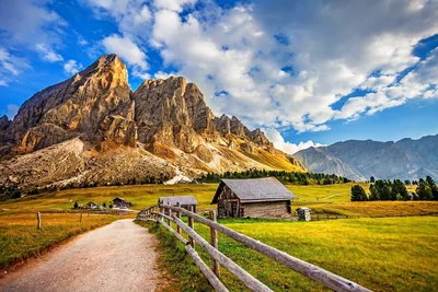 Country Path Through a Dolomites Meadow HD Wallpaper