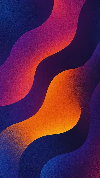 Purple and Orange Grainy Waves HD Phone Wallpaper