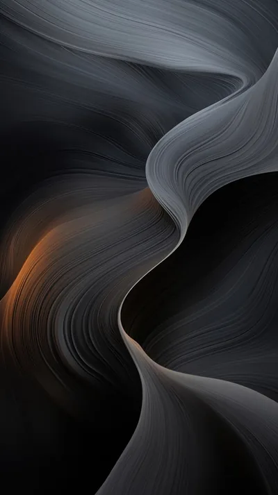 Grey Sandstone Waves with Amber Glow HD Phone Wallpaper