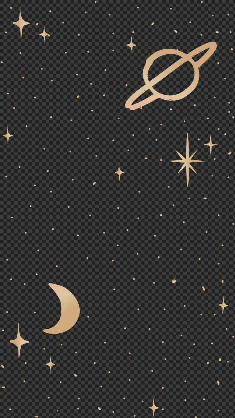 Saturn half moon gold
