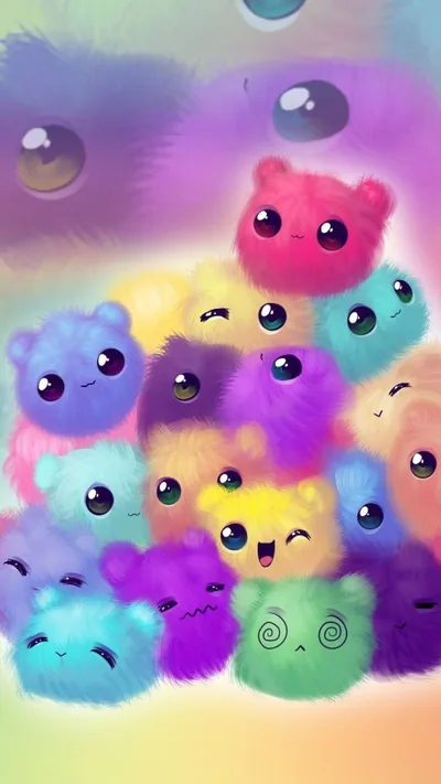 Pom Pom Creature Pile HD Phone Wallpaper